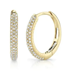 0.21ctw Diamond Pave Hoop Earring