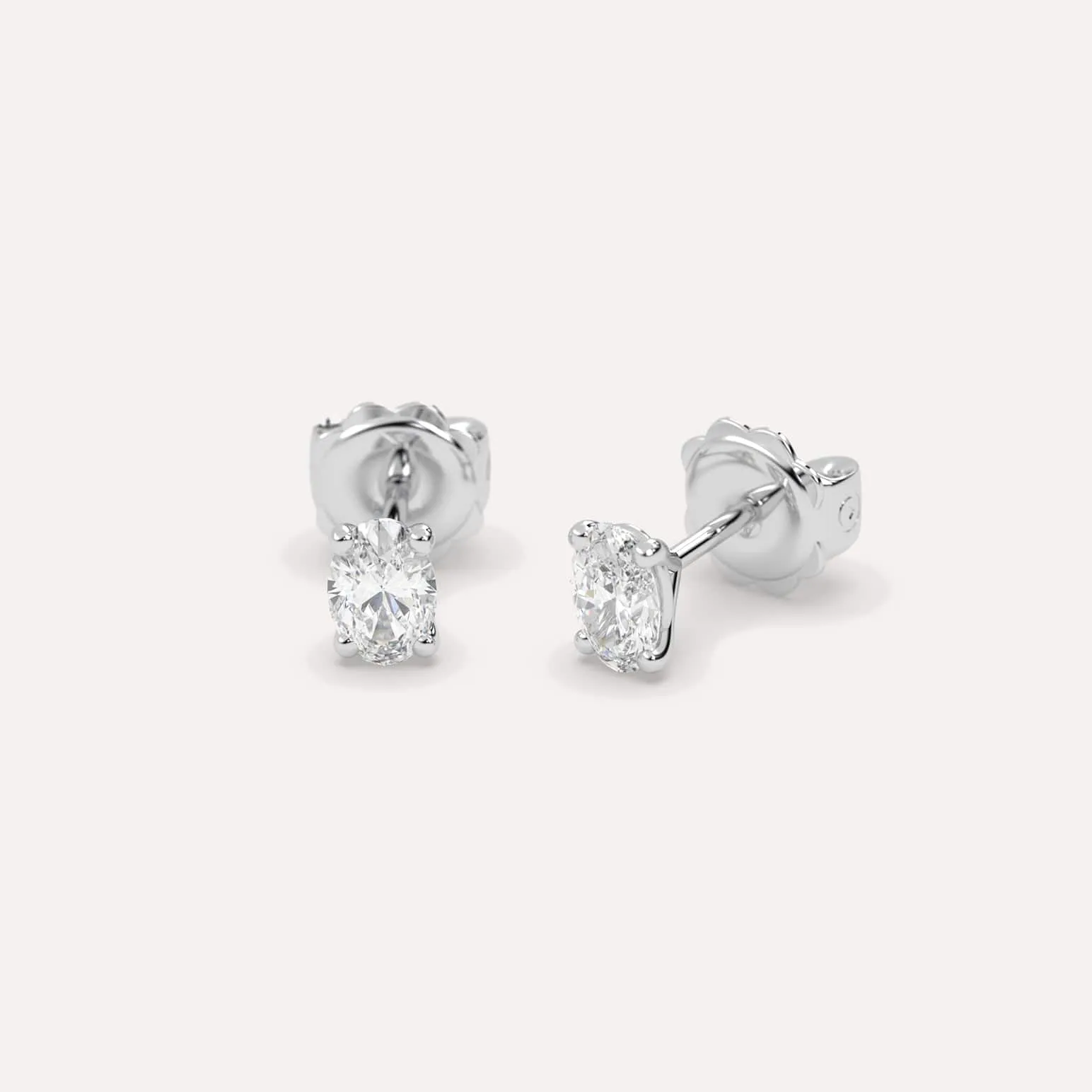 1 carat Oval Diamond Stud Earrings