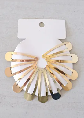 10 PC Metal Snap Hair Clips