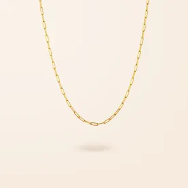 10K Gold Mini Paper Clip Necklace