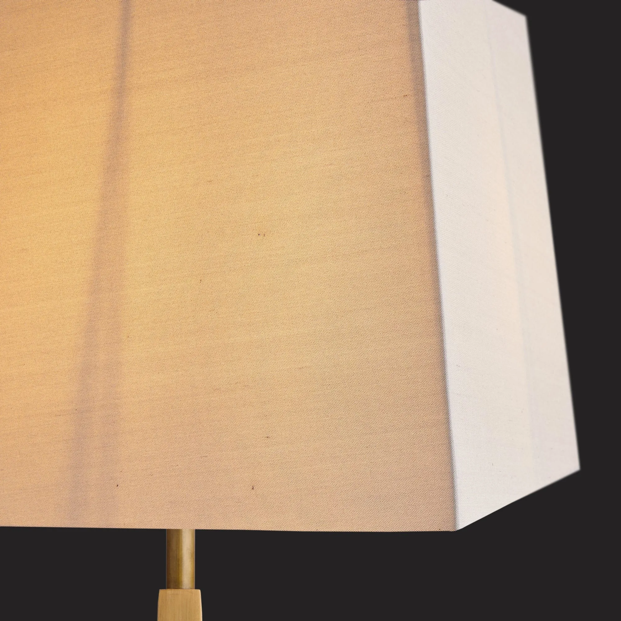 13cm tapered square lampshade in Pewter dupion silk