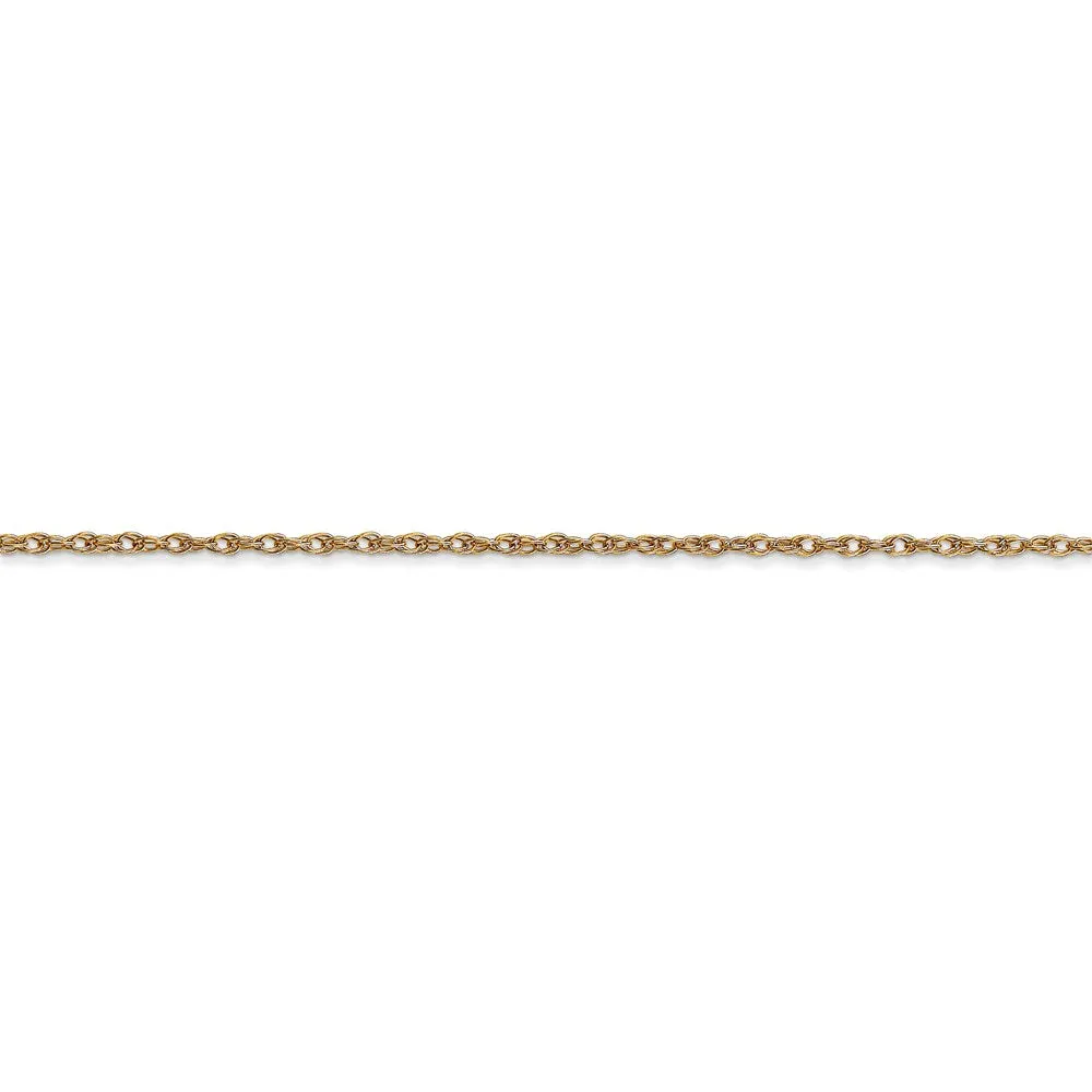 14K 1.15mm Carded Cable Rope Chain | 9RY