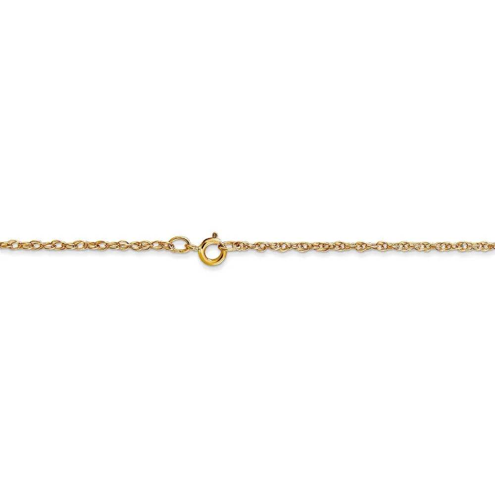 14K 1.15mm Carded Cable Rope Chain | 9RY