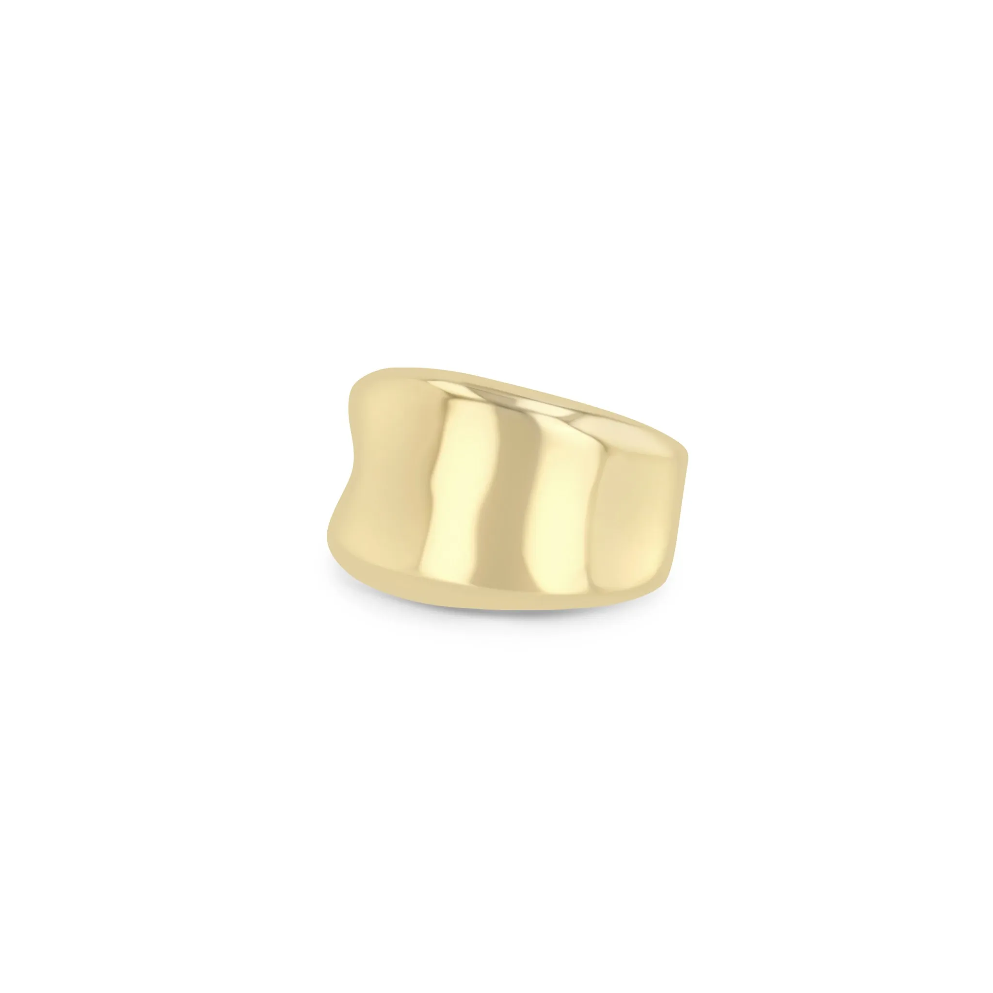 14k Chunky Concave Band Ring