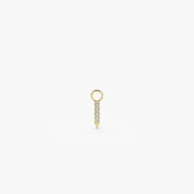 14k Diamond Spike Hoop Charm