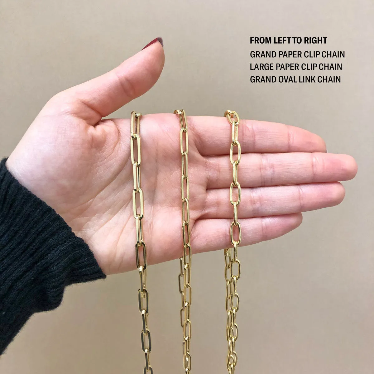 14K Grand Paper Clip Chain