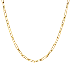 14K Paper Clip Chain Necklace