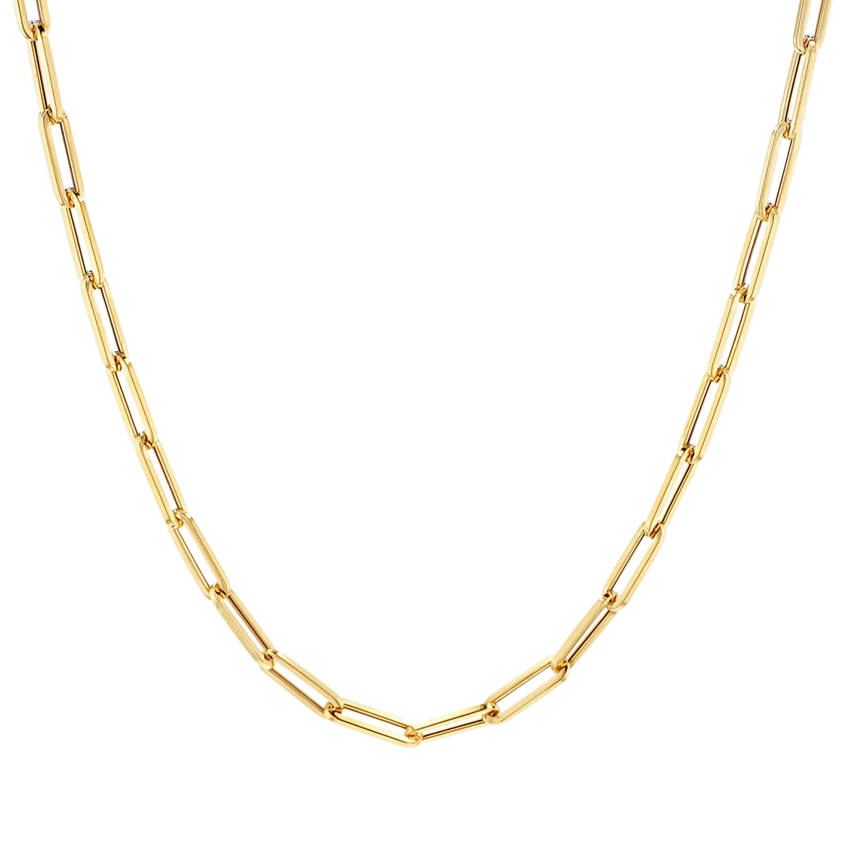 14K Paper Clip Chain Necklace