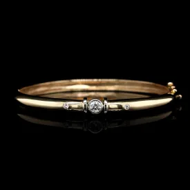 14K Two-Tone Gold Estate Diamond Bracelet