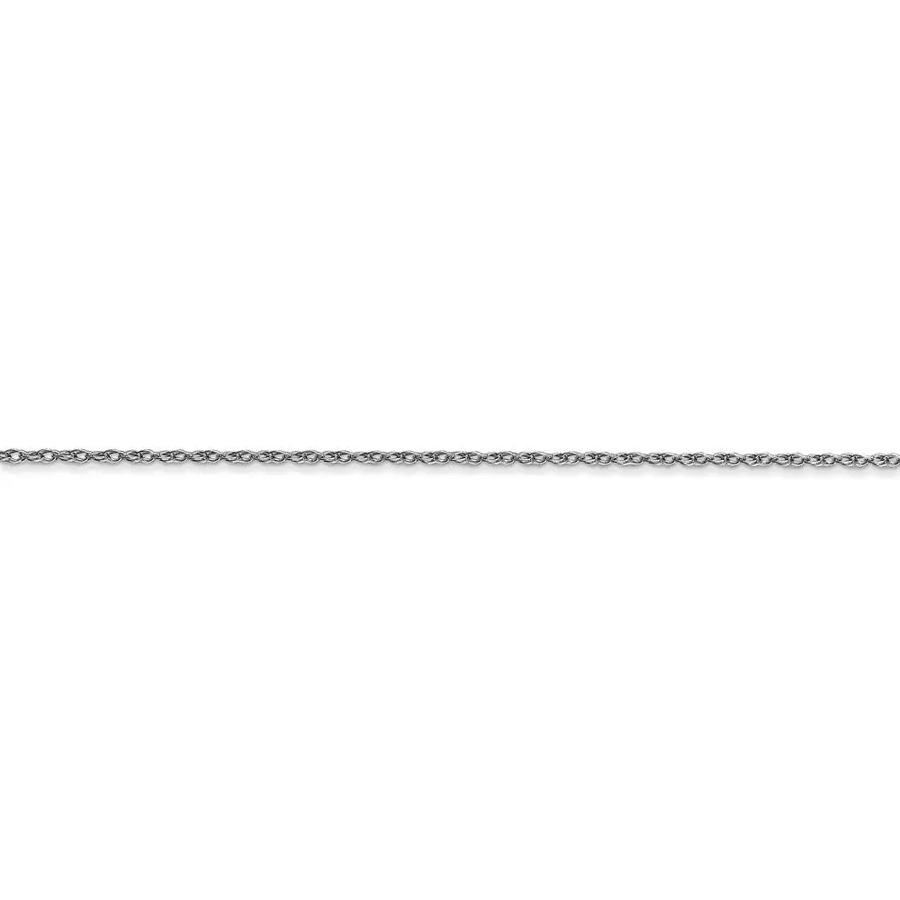 14k White Gold .7 mm Carded Cable Rope Chain | 7RW