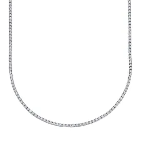 14K WHITE GOLD & 3.96CT DIAMOND TENNIS NECKLACE