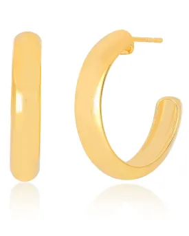 14k Yellow Gold Jumbo Bubble Hoop Earrings