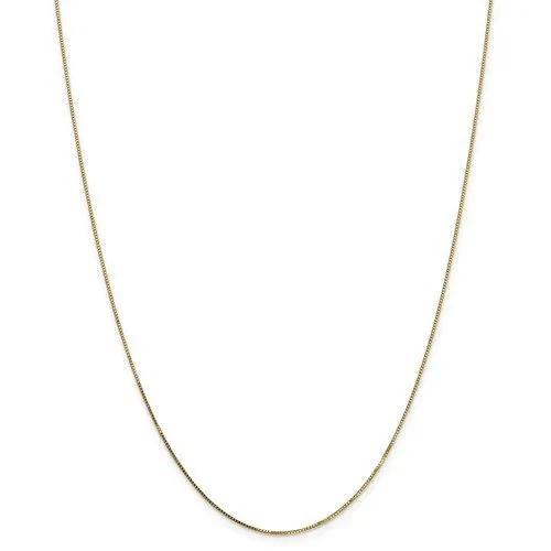 14KT GOLD 0.7MM BOX CHAIN NECKLACE - 4 LENGTHS & 2 COLORS