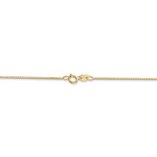 14KT GOLD 0.7MM BOX CHAIN NECKLACE - 4 LENGTHS & 2 COLORS