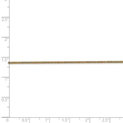 14KT GOLD 1.3MM CURB CHAIN NECKLACE - 4 LENGTHS