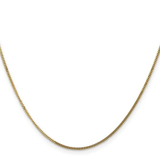 14KT GOLD 1.3MM CURB CHAIN NECKLACE - 4 LENGTHS