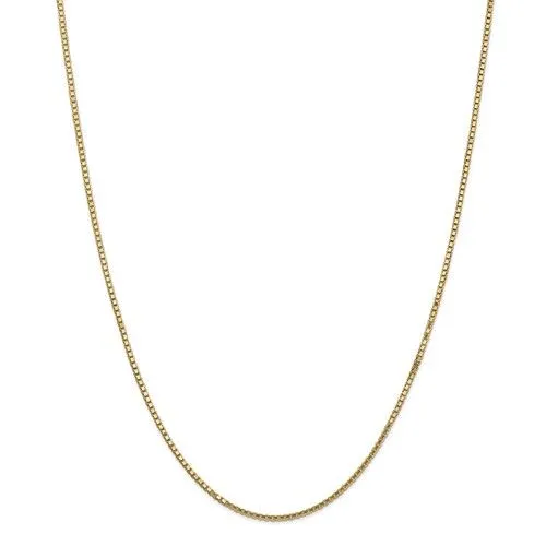 14KT GOLD 1.5MM BOX CHAIN NECKLACE - 4 LENGTH