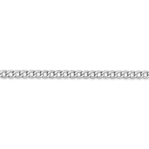 14KT Gold 3.35MM Semi Solid Curb Chain Necklace - 4 Lengths