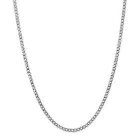 14KT Gold 3.35MM Semi Solid Curb Chain Necklace - 4 Lengths