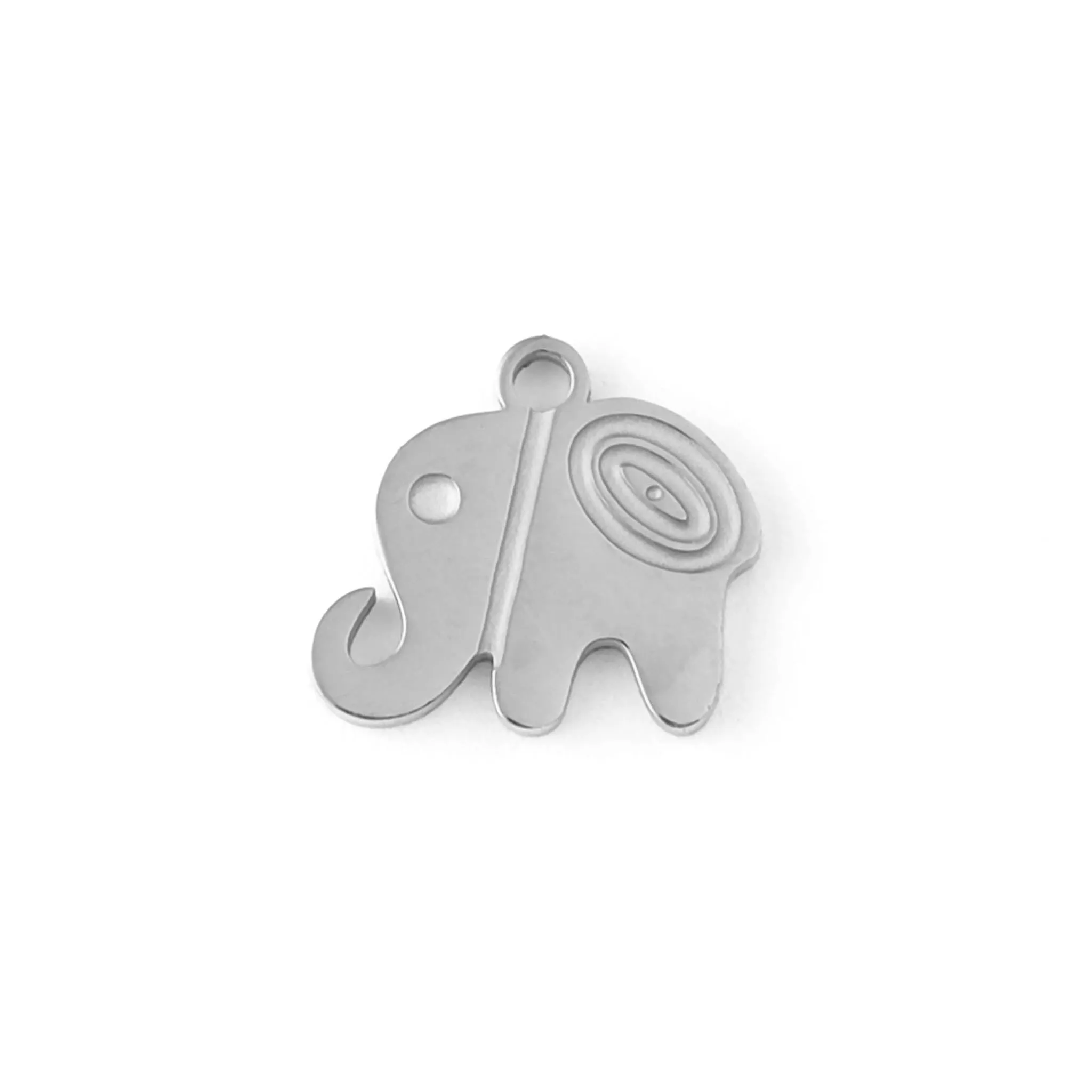 18K Gold PVD Stainless Steel Happy Elephant Charm / PDL0049