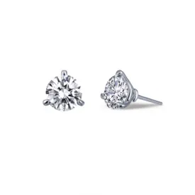 2.56 Carat t.w. Simulated Diamond Stud Earrings by LaFonn - Sterling Silver