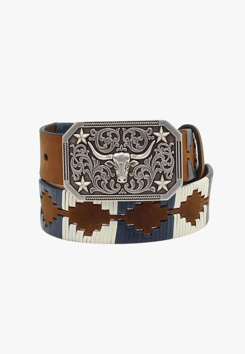 3D Boys Southwestern Longhorn Belt