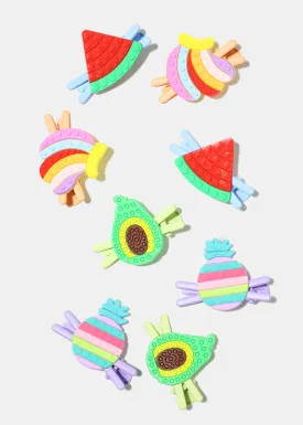 4 Piece Fruit Hair Clips