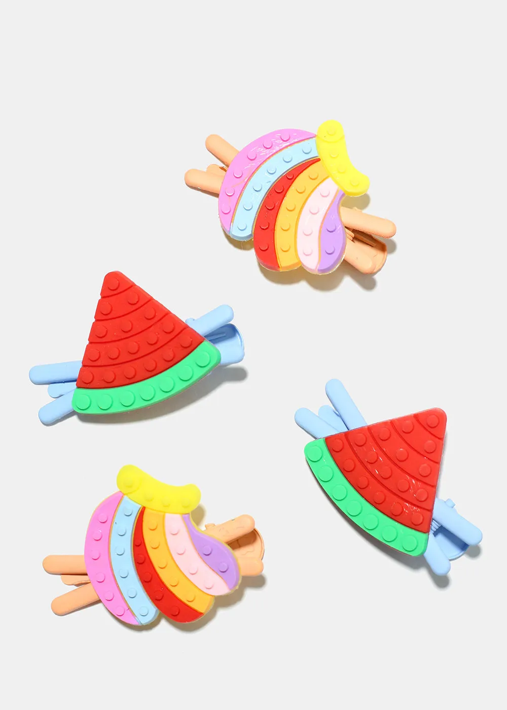 4 Piece Fruit Hair Clips