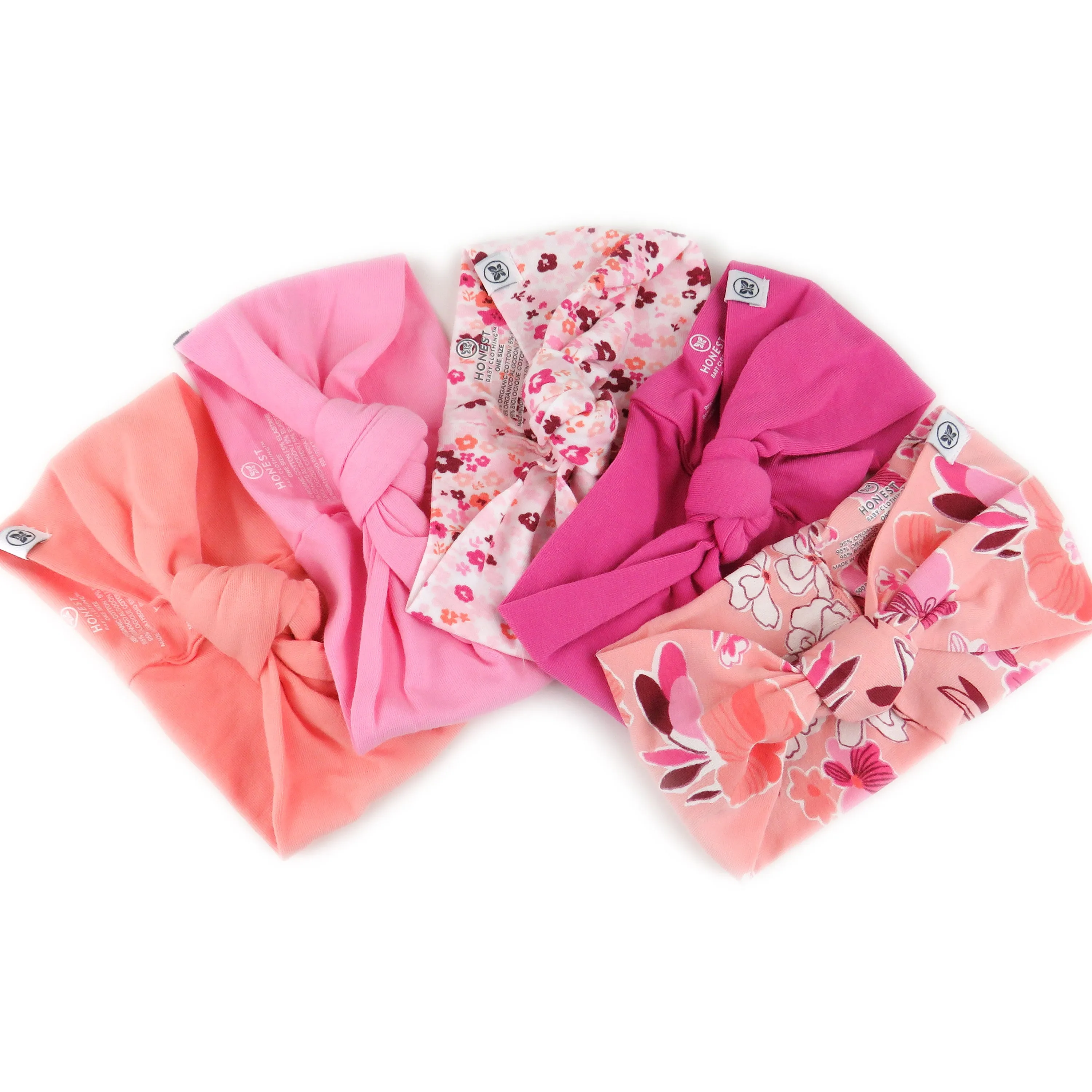 5-Pack Organic Cotton Knotted Headbands