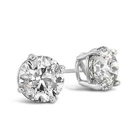 6.01 Cttw. White Gold Diamond Solitaire Earrings