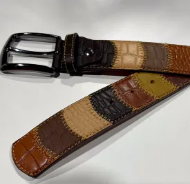 7 Downie Street Patchwork Belt | Tan