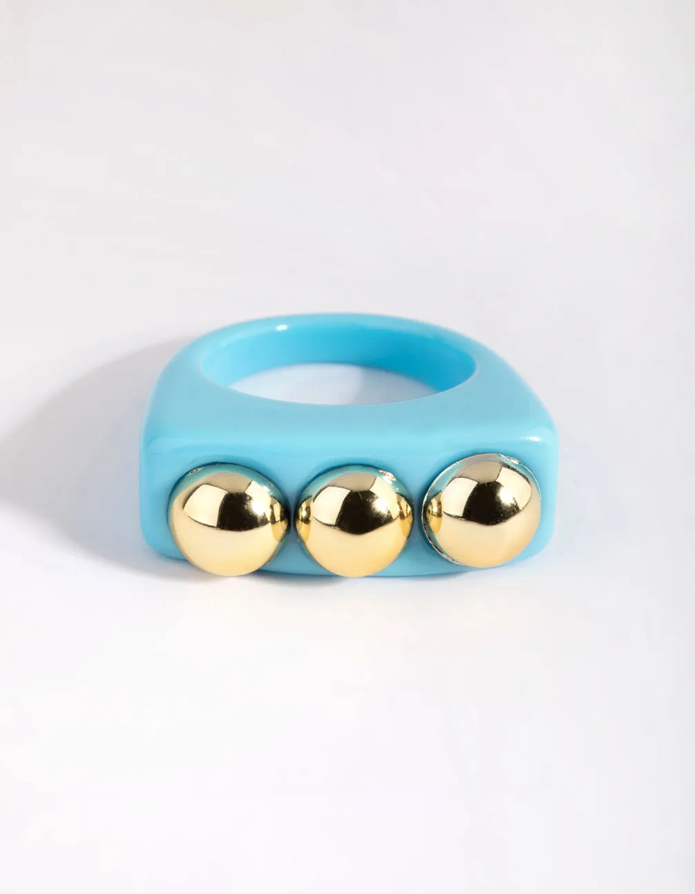 90s Blue & Gold Ring