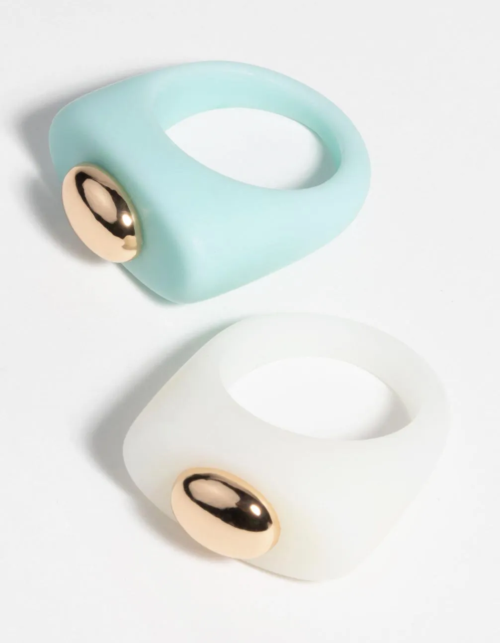 90s White & Turquoise Rings