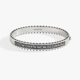 A New Day A New Beginning Hinge Bracelet