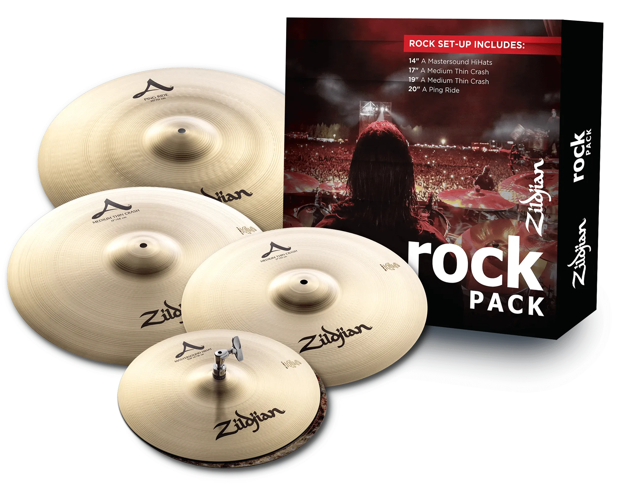 A Zildjian Rock Cymbal Pack