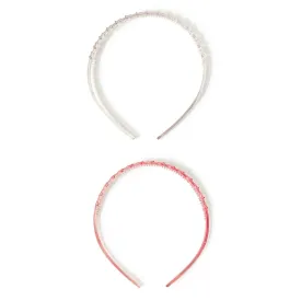 Accessorize London Girl's 2 X Glitter Star Alice Bands