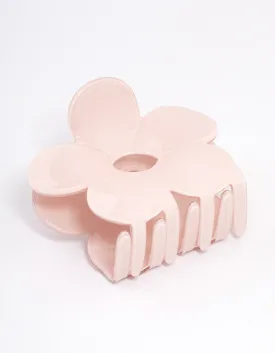 Acrylic Pink Cut Out Flower Claw Clip