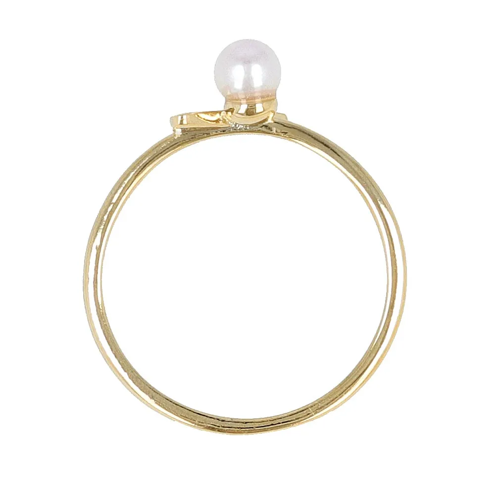 Akoya Pearl Geometric Ring