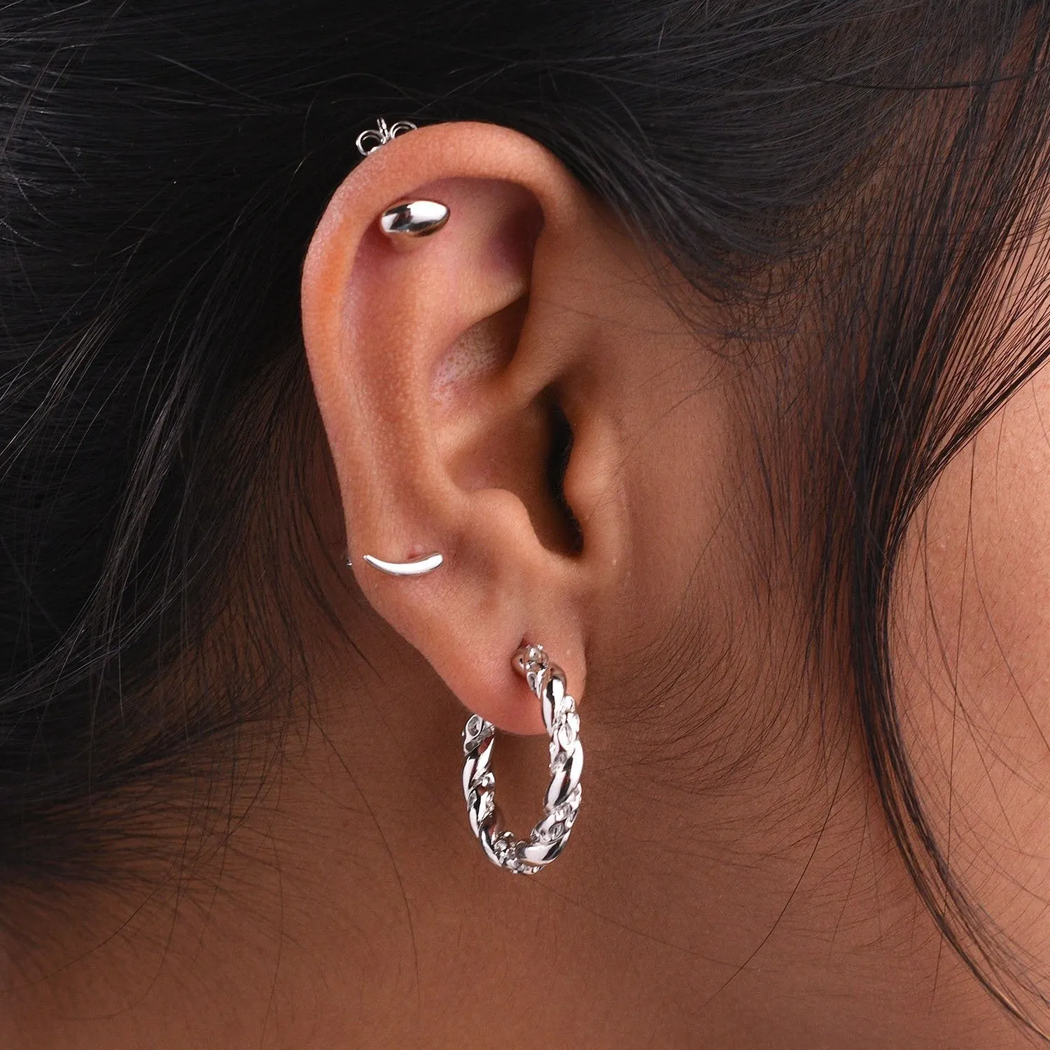 Allegro Twist Hoop Earrings