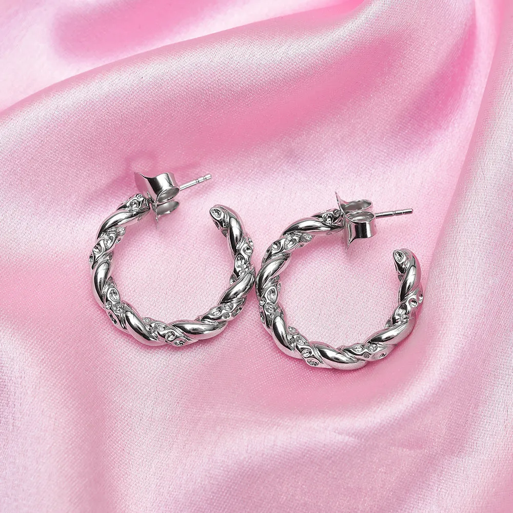 Allegro Twist Hoop Earrings