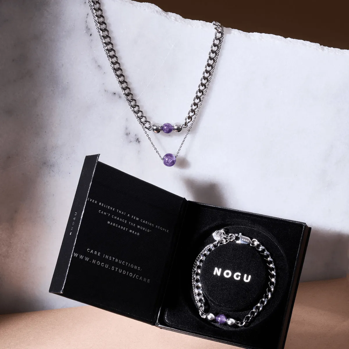 Amethyst x Silver | Gemstone Chain Necklace