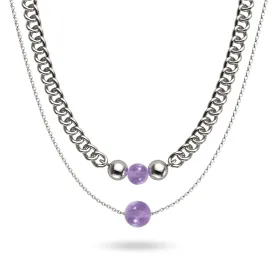 Amethyst x Silver | Gemstone Chain Necklace