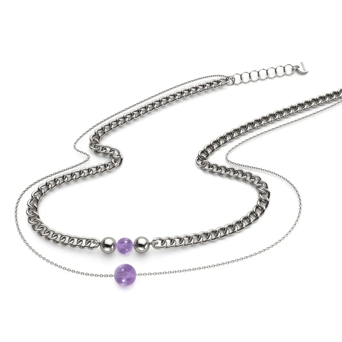 Amethyst x Silver | Gemstone Chain Necklace