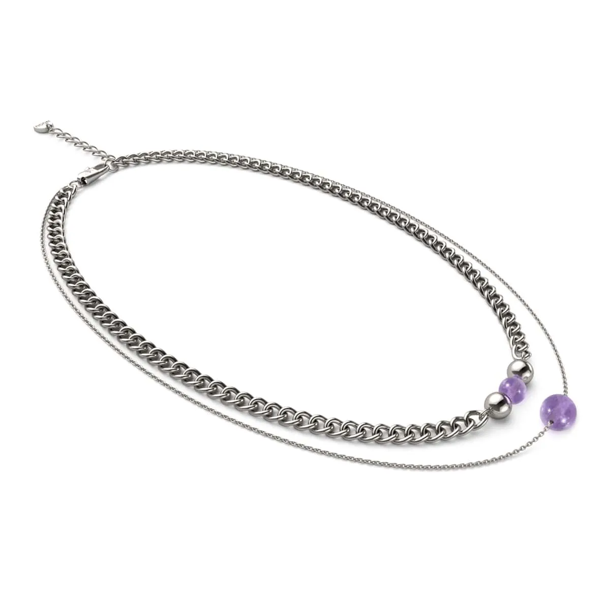 Amethyst x Silver | Gemstone Chain Necklace