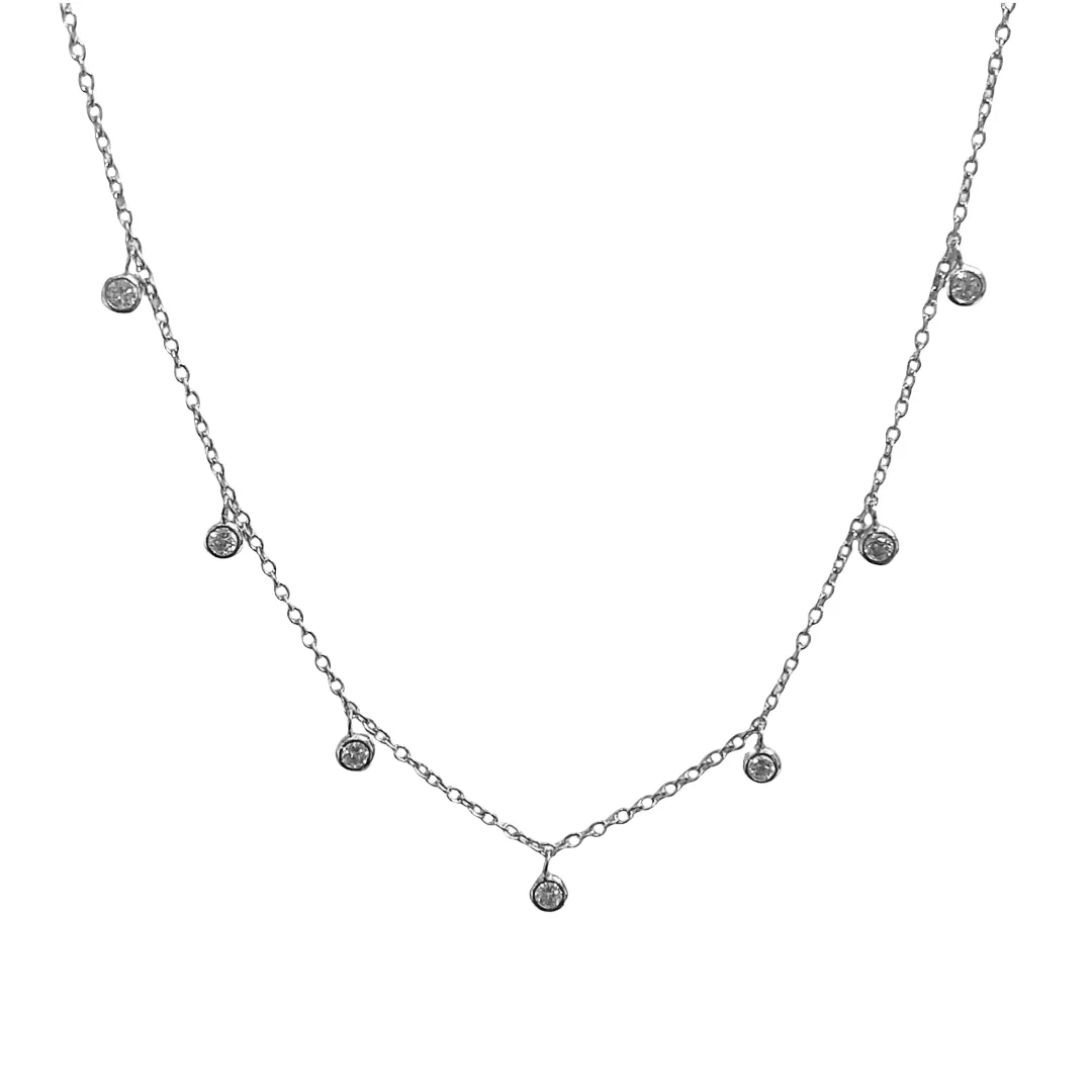 Amy Dainty Bezel Clear Choker