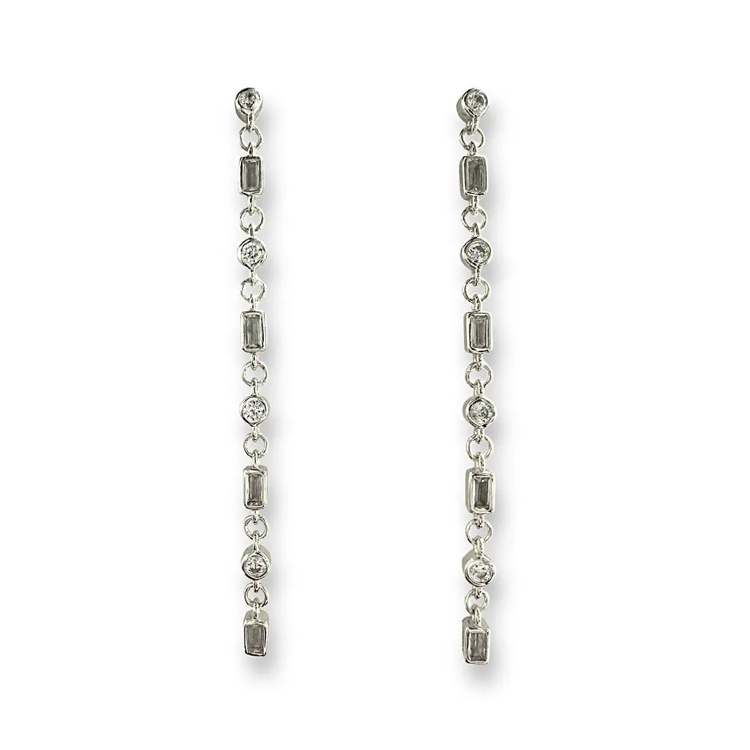 Amy Geovana Bezel Drop Earrings