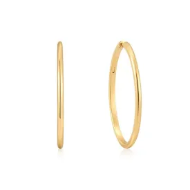 Ania Haie Gold Plain Oversized Hoops