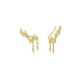 Ania Haie Gold Spike Climber Stud Earrings