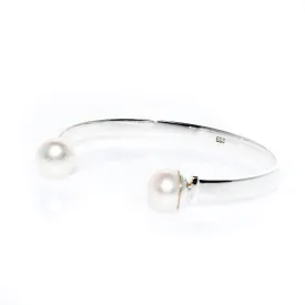 Ava Pearl Cuff in Sterling Silver