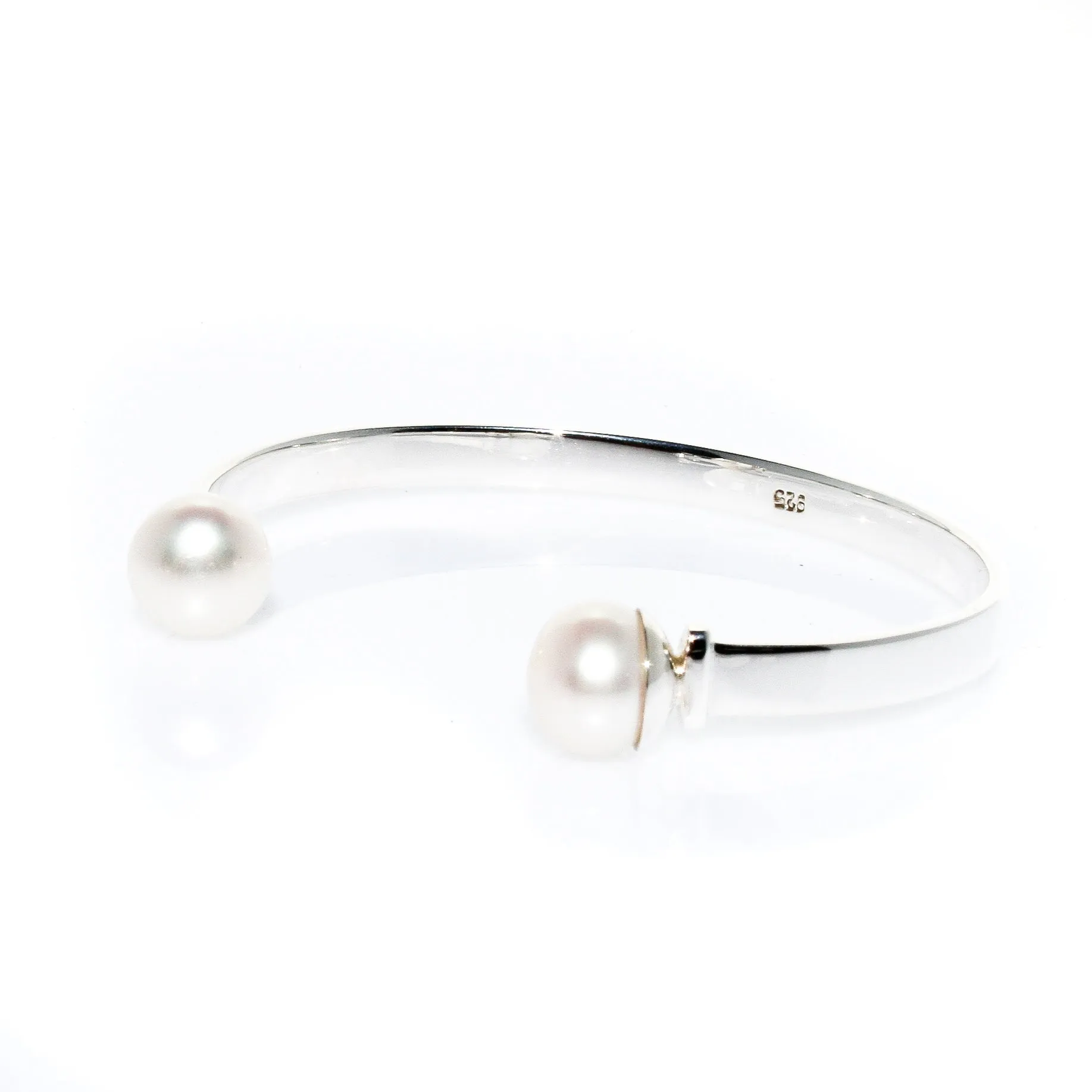 Ava Pearl Cuff in Sterling Silver